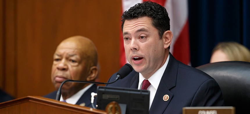 House Oversight and Government Reform Committee ranking member Elijah Cummings (left) and Chairman Jason Chaffetz (right).