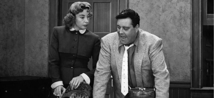 NASA taps one of America's most famous TV couples, Ralph and Alice Kramden (Jackie Gleason and Audrey Meadows).