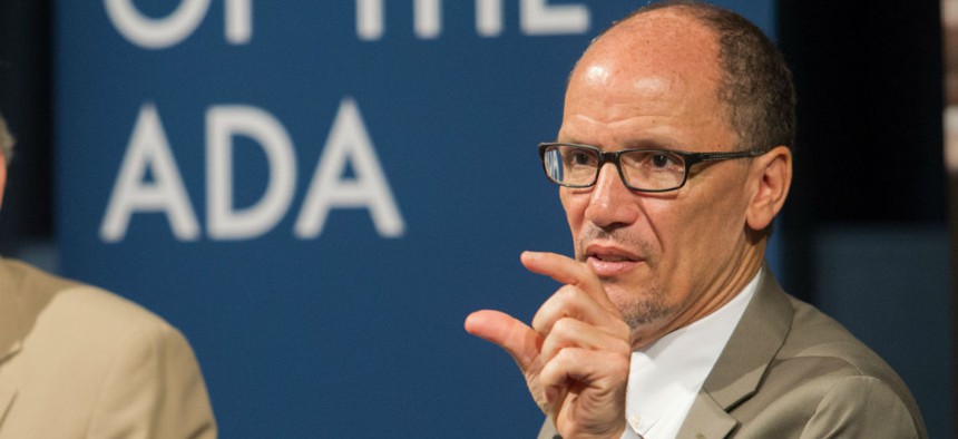Secretary of Labor Thomas Perez hosts a panel discussion highlighting the Americans with Disabilities Act in July.