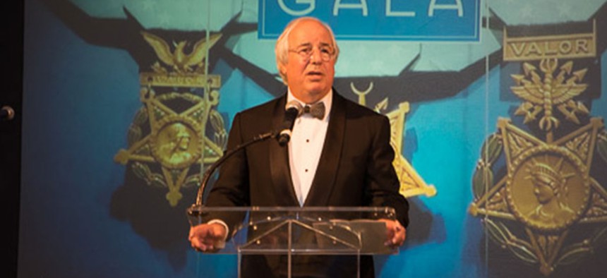 Frank Abagnale delivers a keynote speech at the 2015 Medal of Honor Gala. 