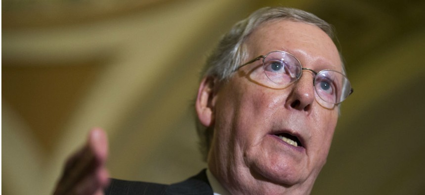Senate Majority Leader Mitch McConnell warned Republicans that they will have to negotiate with Democrats over spending levels. 