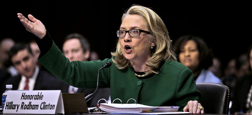 Clinton testifies before the committee on Capitol Hill in 2013.