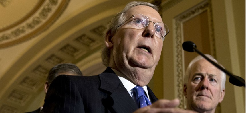Senate Majority Leader Mitch McConnell said: "What we’re try­ing to do here in the Sen­ate is make as much pro­gress for the coun­try as we can."