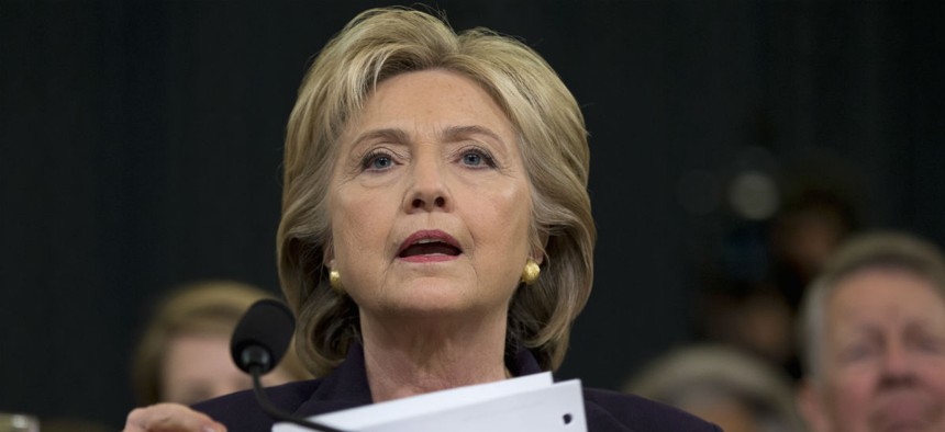 HIllary Clinton testifies before the House select committee on Benghazi. 