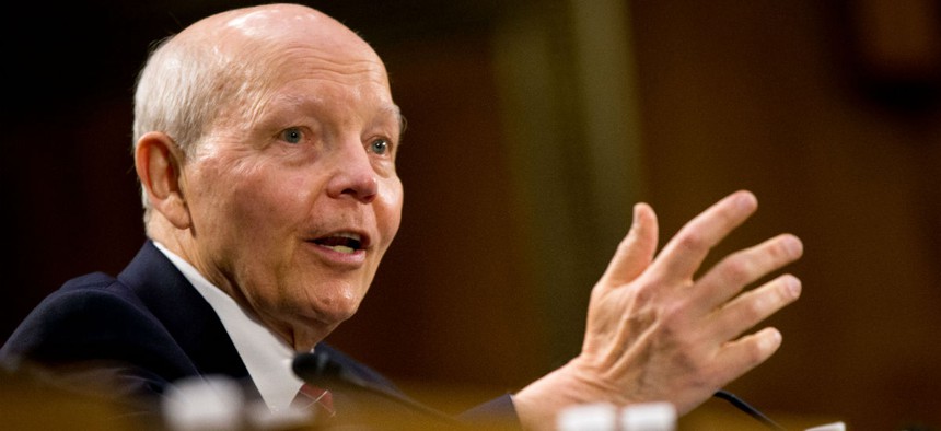 IRS chief John Koskinen testifies on Capitol Hill over the summer. 
