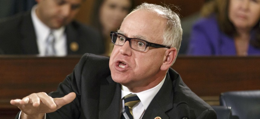 Rep. Tim Walz, D-Minn., said finding a compromise on how to fire people who aren’t performing is a “realistic conversation” to have. 