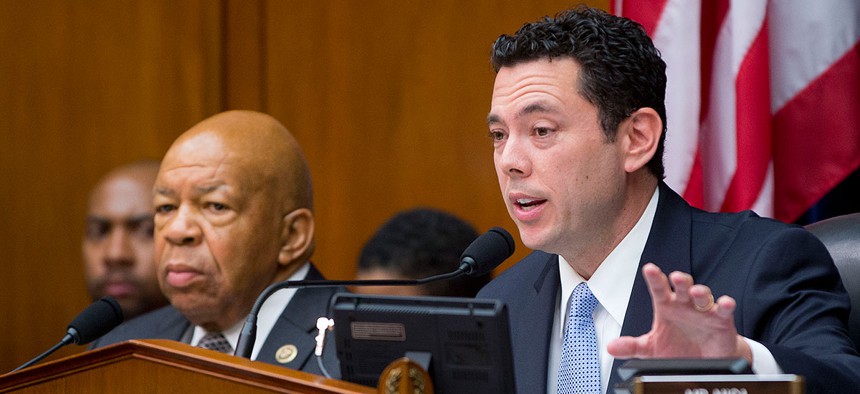ouse Oversight and Government Reform Committee Chairman Rep. Jason Chaffetz R-Utah, right, and the committee's ranking member Rep. Elijah Cummings, D-Md., attend a hearing in June.