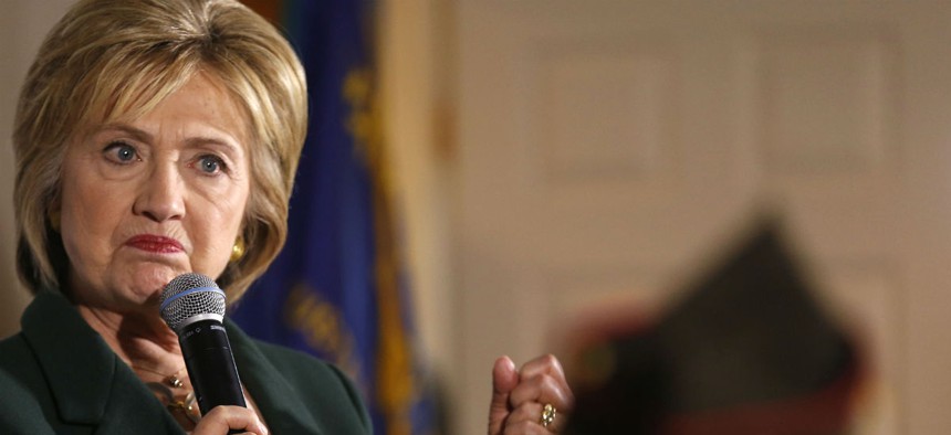 Democratic presidential candidate Hillary Clinton unveils her plan to reform VA. 