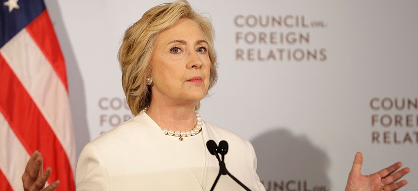 Clinton spoke at the Council on Foreign Relations in New York on Thursday.