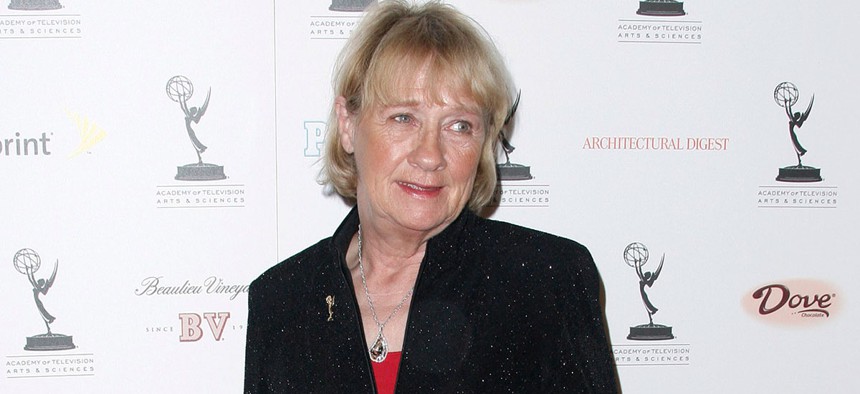 West Wing Kathryn Joosten appears at an Emmy event in 2008.