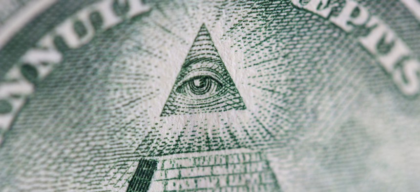 The Eye of Providence as it appears on the one-dollar bill.