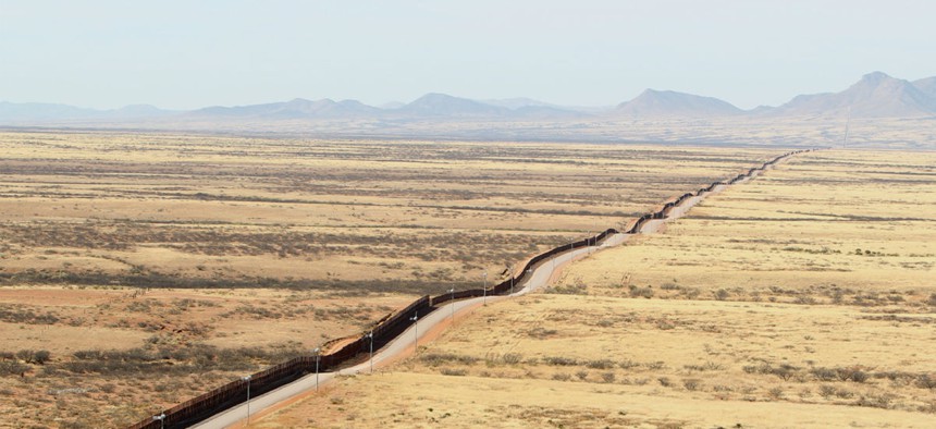 The fence along the Southwest border in Arizona. 