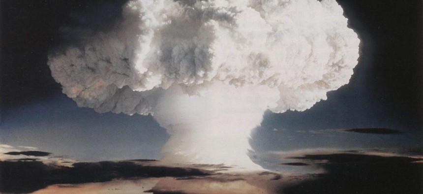 The first successful test of a hydrogen bomb was codenamed "Ivy Mike" in 1952 in the Marshall Islands.