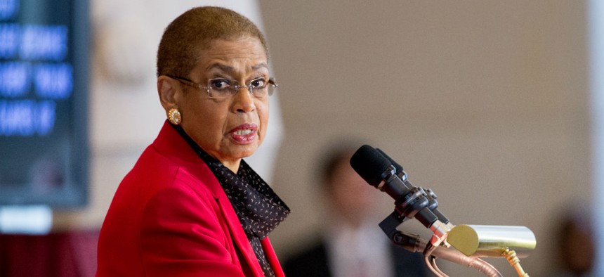 Del. Eleanor Holmes Norton, D-D.C., said it was a mistake to apply provisions designed for VA executives to the rest of government. 