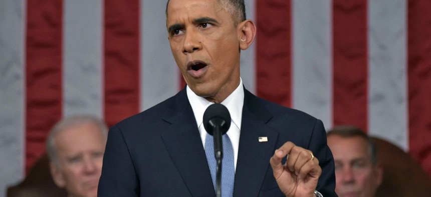 Obama delivers his 2015 State of the Union address. 