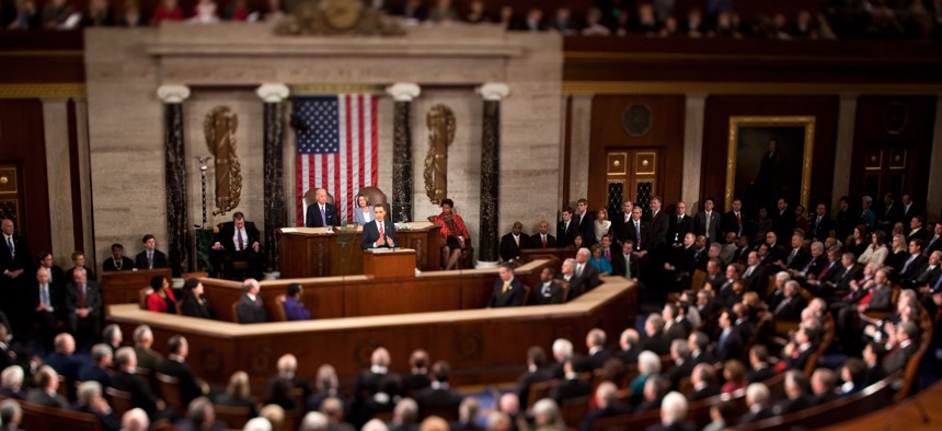 President Obama at his 2010 State of the Union address. 