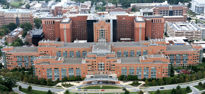 NIH's clinical center on the Bethesda, Md., campus. 
