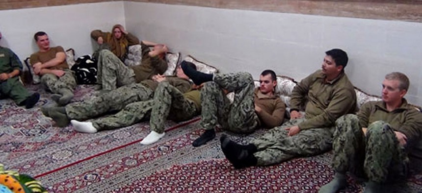 Iran released photos of the detained sailors Wednesday.