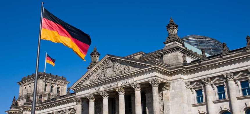 The Reichstag is a popular German landmark in Berlin.