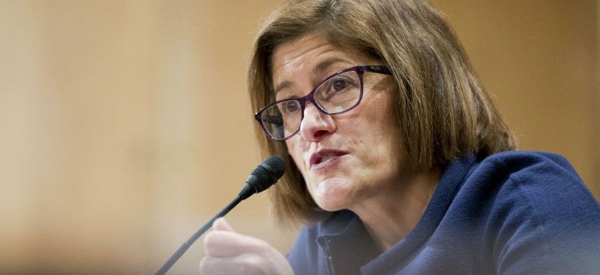 At her confirmation hearing Thursday, Beth Cobert said she would strengthen the agency’s cybersecurity and information technology systems.