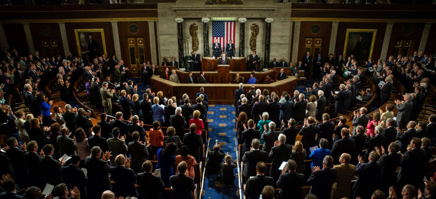 A joint session of the Senate and House of Representatives in 2014.