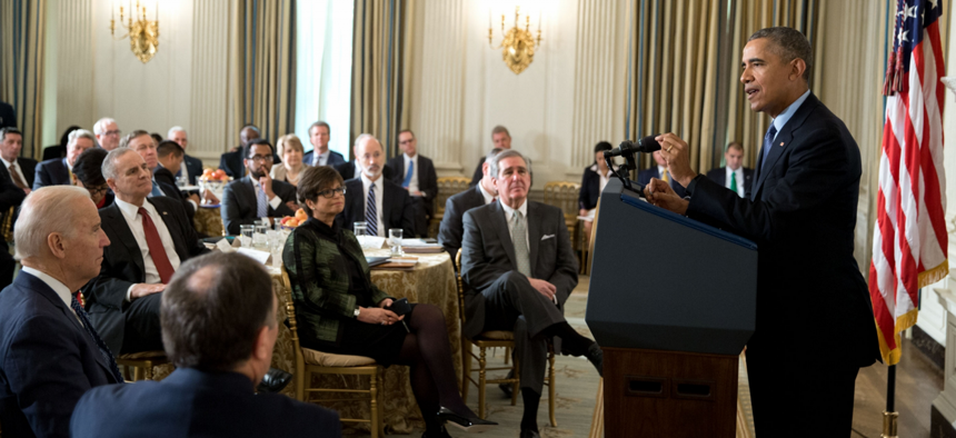 President Obama addresses the National Governors Association on Feb. 22, 2016.