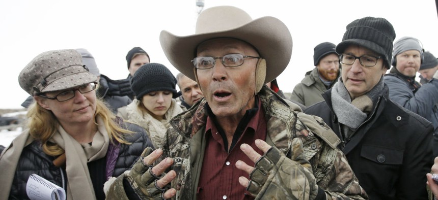 Robert “LaVoy” Finicum (center) was killed during a traffic stop on Jan. 26.