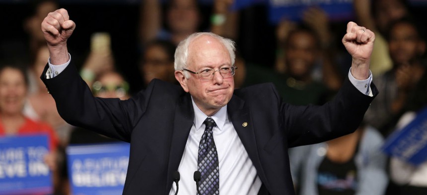 Democratic presidential candidate Bernie Sanders