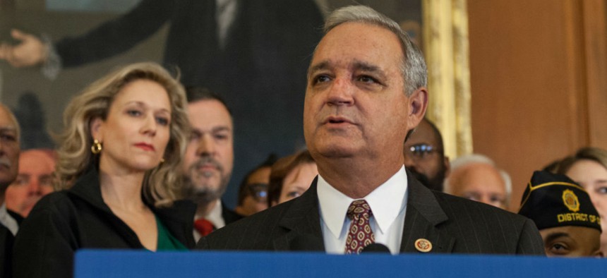 Rep. Jeff Miller in April 2014 stresses the need to ease the demotion or removal of malfeasant senior VA officials.