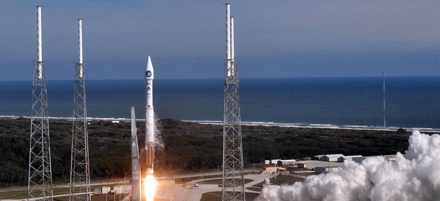 A United Launch Alliance Atlas V with NASA's Solar Dynamics Observatory launches from its Space Launch Complex-41 launch in 2010.