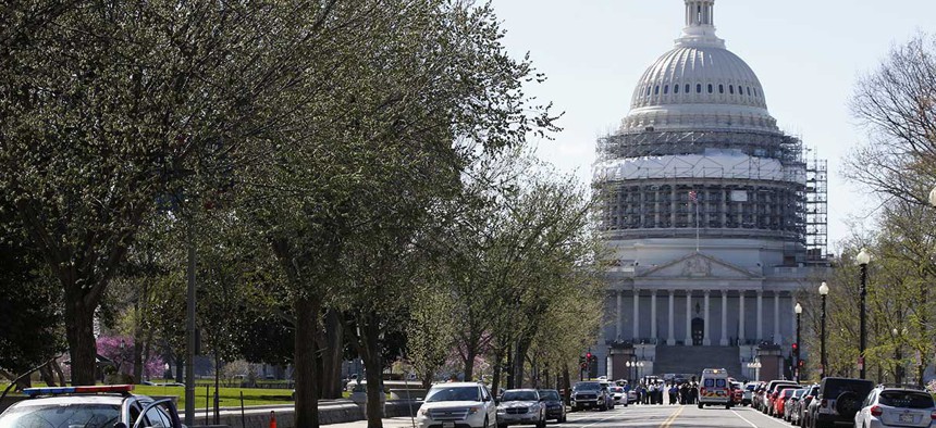 The Capitol complex was on lockdown Monday.