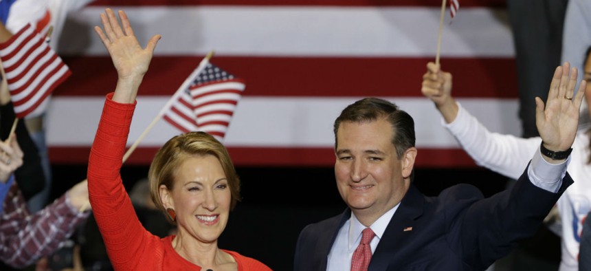 Republican presidential candidate Ted Cruz announces he has tapped former Hewlett-Packard CEO Carly Fiorina as his running mate. 
