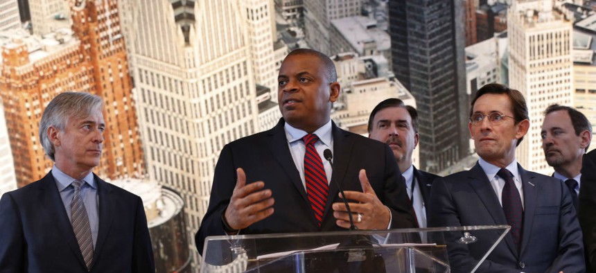 Transportation Secretary Anthony Foxx, shown speaking at an event in Detroit in January, says the department wants to support small businesses. 