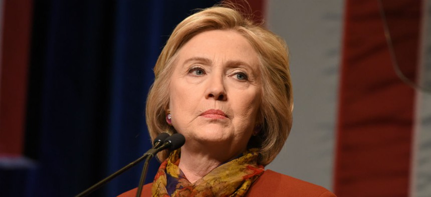 Democratic presidential contender Hillary Clinton