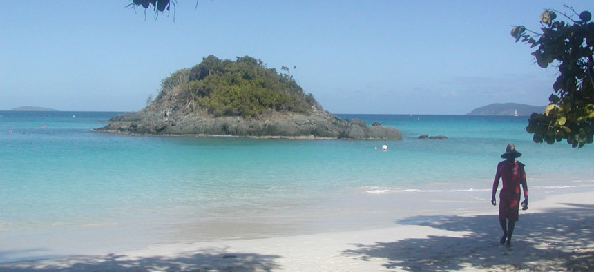 Trunk Bay, part of the Virgin Islands National Park. The park was established through donations from the Rockefeller family, Jarvis noted in a letter to the Post. 