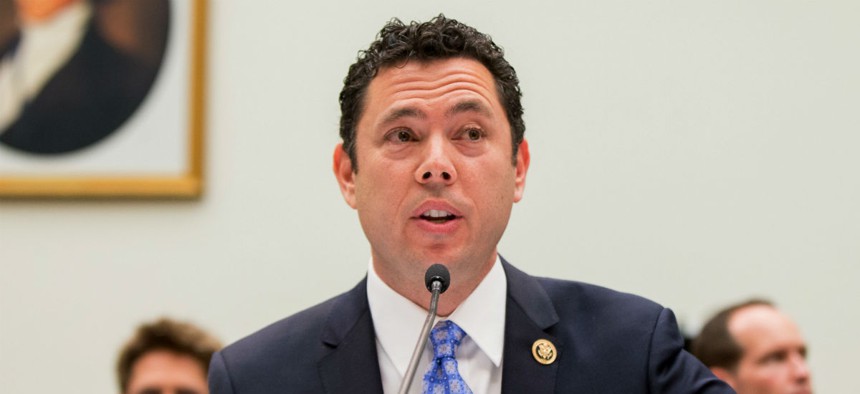 Rep. Jason Chaffetz, R-Utah, testifies before the House Judiciary Committee during the hearing to examine allegations of "misconduct" by IRS chief John Koskinen. 