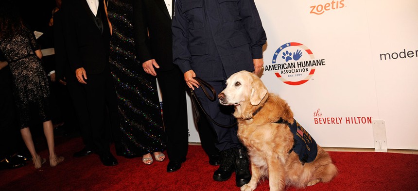 Bretagne attends the American Humane Association’s 4th Annual “Hero Dog Awards” at the Beverly Hilton Hotel in 2014