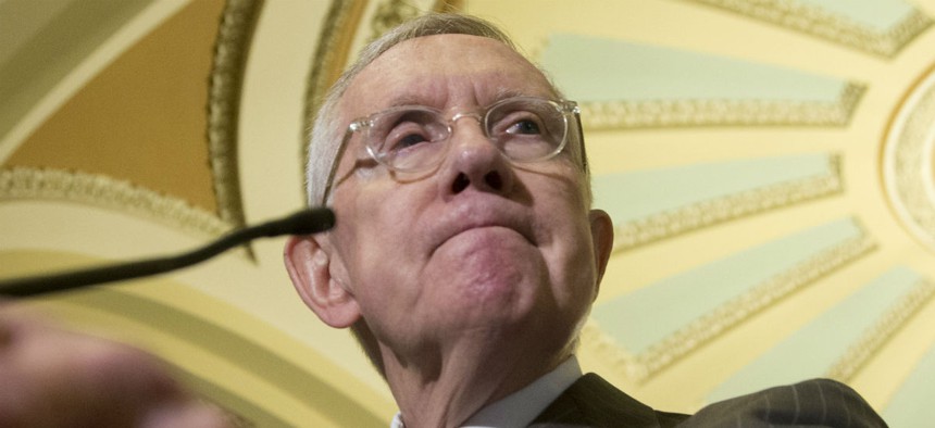 Senate Minority Leader Harry Reid said the government is headed for another shutdown unless lawmakers change course.