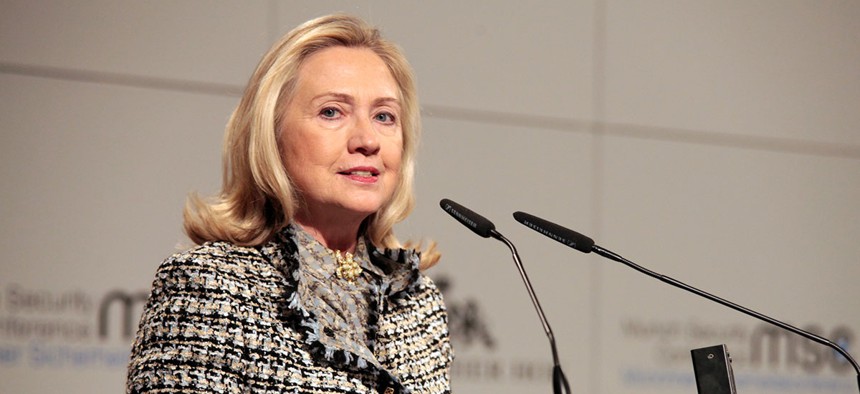 Clinton speaks at the Munich Security Conference in 2012.