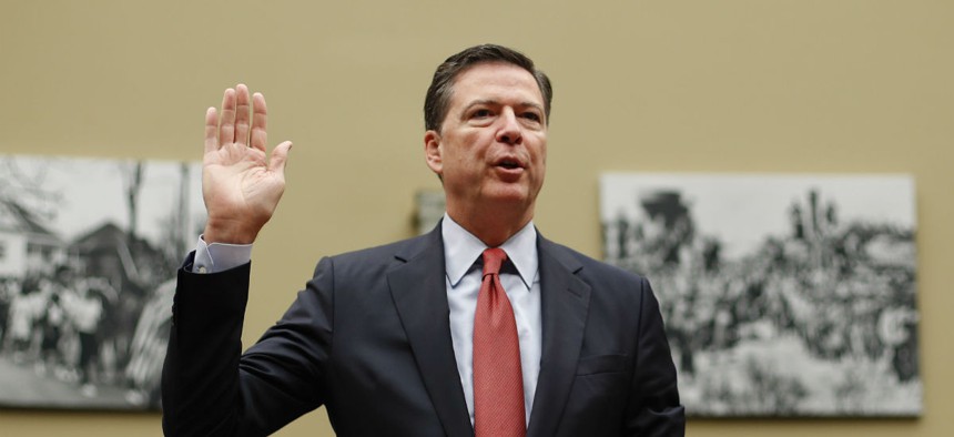 FBI Director James Comey testifies on Capitol Hill in September. 