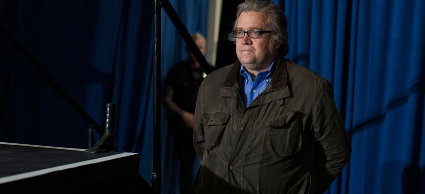 Bannon has courted the controversial alt-right to support Trump during the campaign.