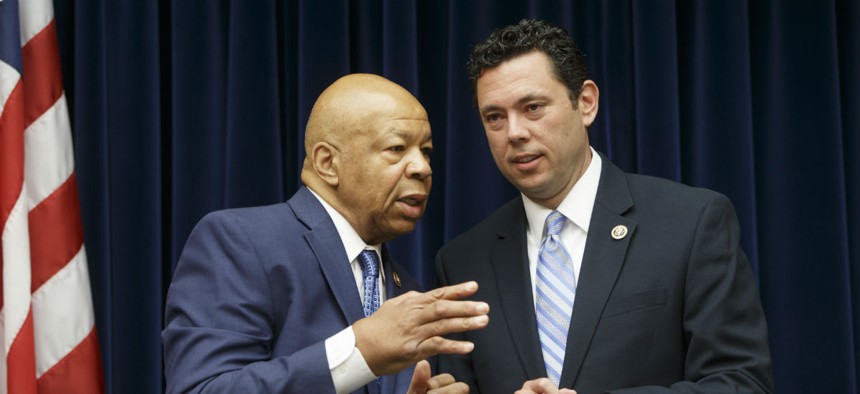 Reps. Elijah Cummings, D-Md., (left) and Jason Chaffetz, R-Utah, said USDA must do more to address problems with sexual harassment. 