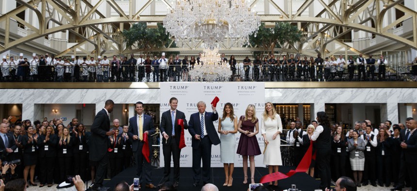 Then candidate Donald Trump took time out of his presidential campaign for the Oct. 26 grand opening of the Trump International Hotel in Washington.