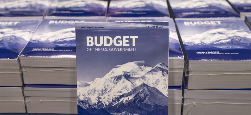 Copies of the fiscal 2017 budget. Agencies are still operating under a continuing resolution. 