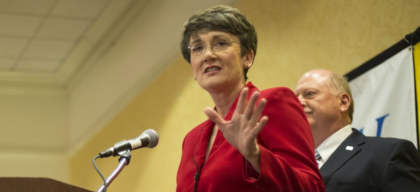Former Rep. Heather Wilson, R-N.M., would be the first Air Force secretary to have previously been elected to Congress.