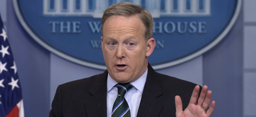 White House Press Secretary Sean Spicer said the freeze is to "make sure we’re hiring smartly and effectively and efficiently.”