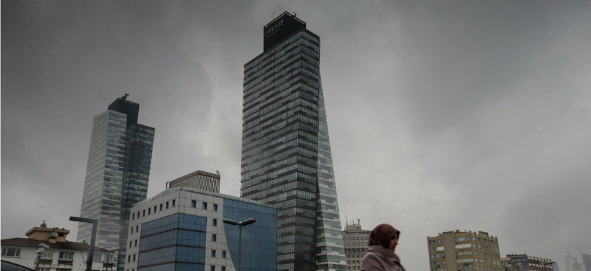 The manager of Trump Towers in Istanbul, above, had condemned Trump’s calls to ban Muslims from entering the United States. Turkey was not included in the ban Trump issued Friday.