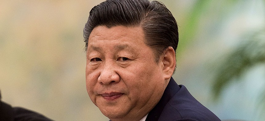 Xi Jinping is seen in Beijing in December.