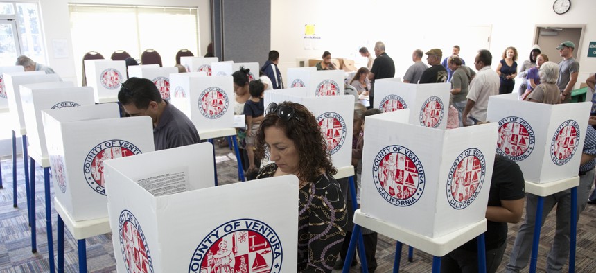 Californians vote in 2012 in Ventura County.