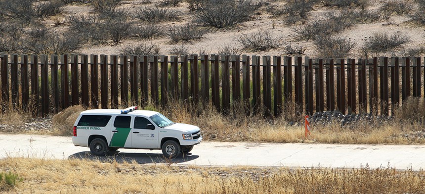 Border Patrol secures border fence line in Arizona in 2011.